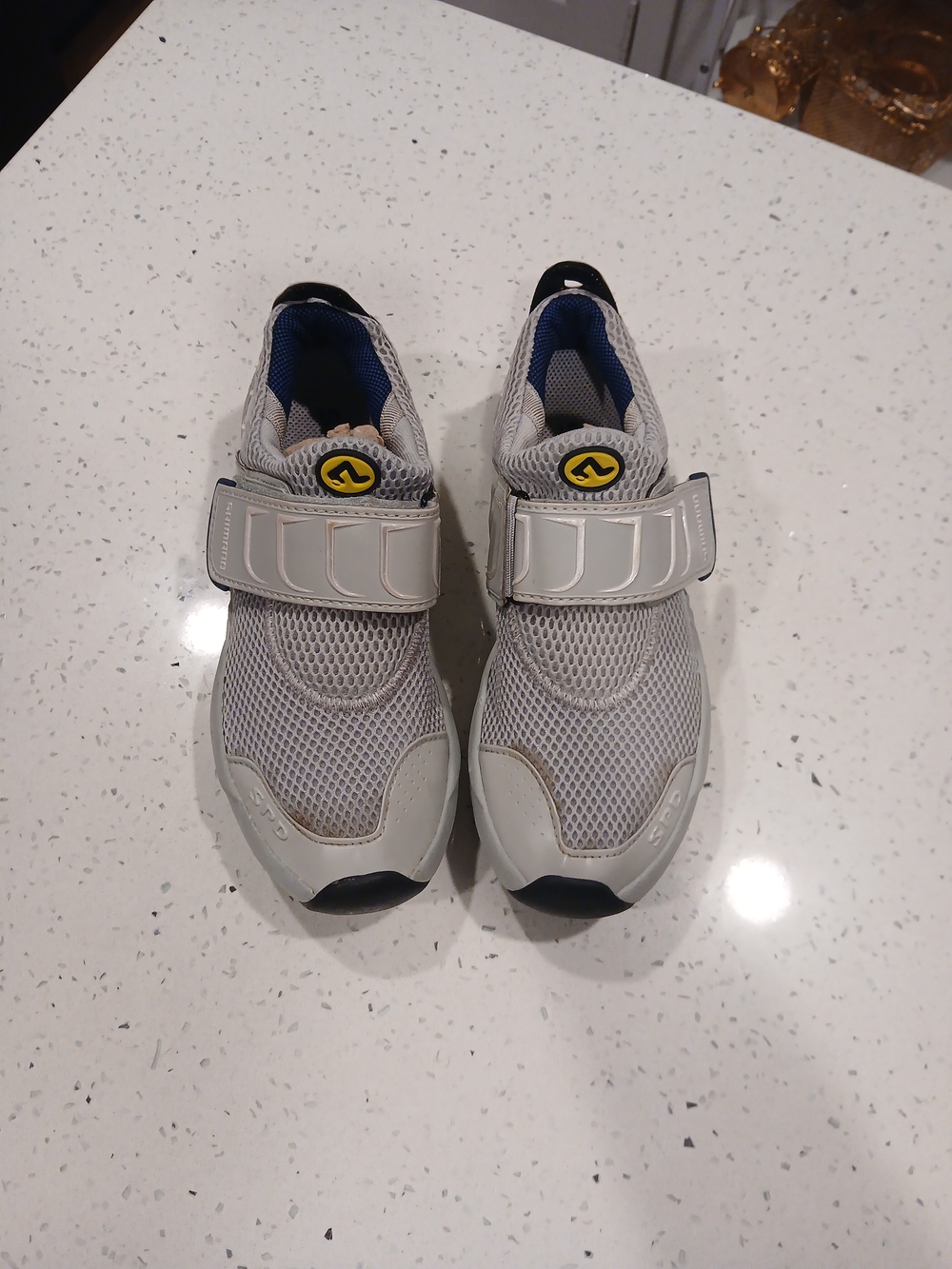 Shimano SPD Womens Grey Mesh Slip On Strap Cycling Riding Shoes Size 6